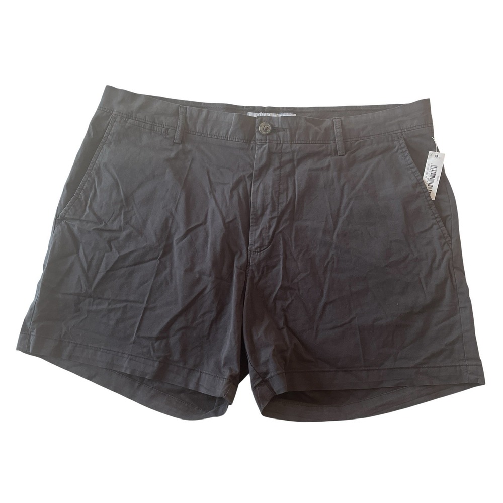 NWT Amazon Essentials Men's Size 36 Black‎ Chino Shorts 100% Cotton Casual 5"